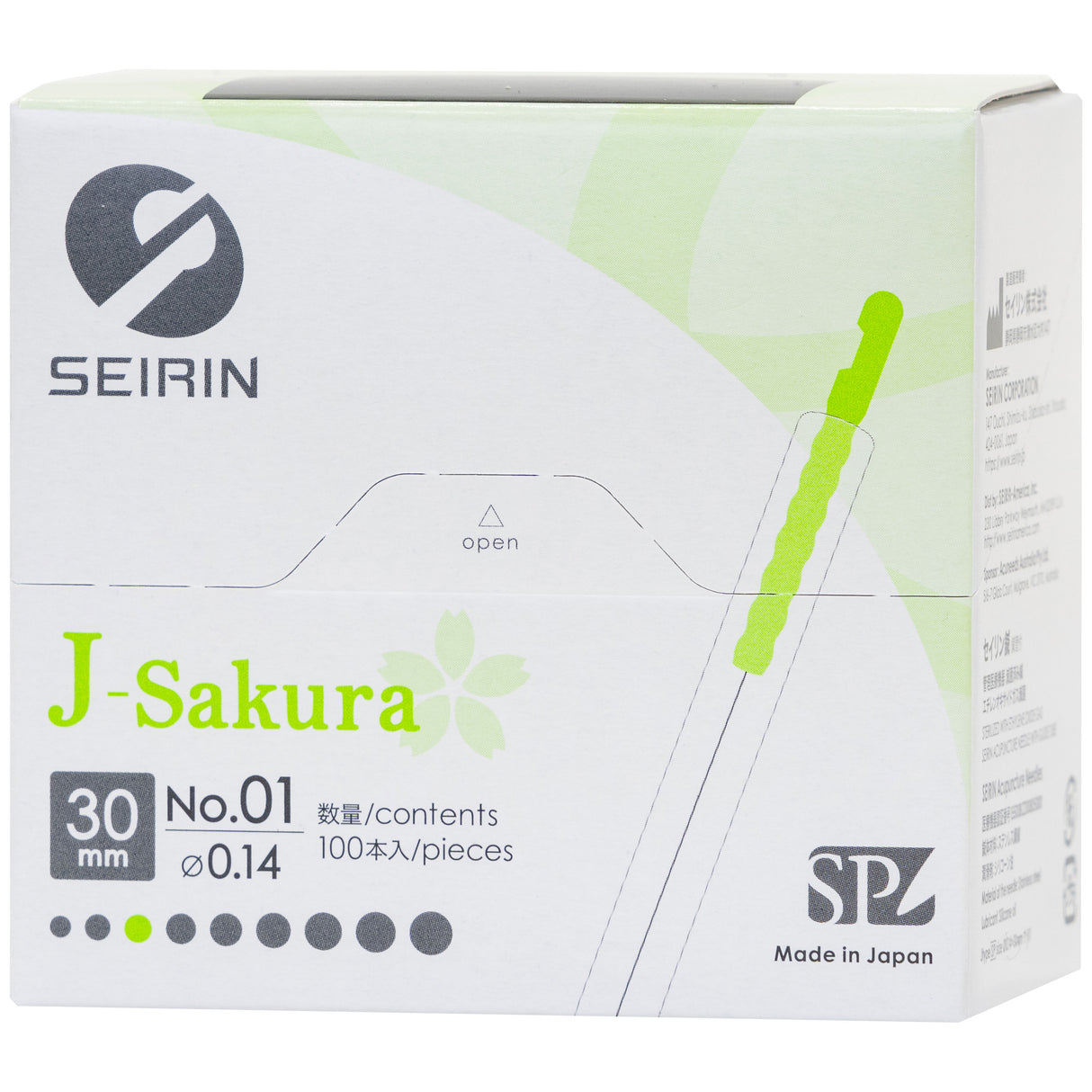 Seirin J-Type Sakura (Tube) - Akupunkturnål