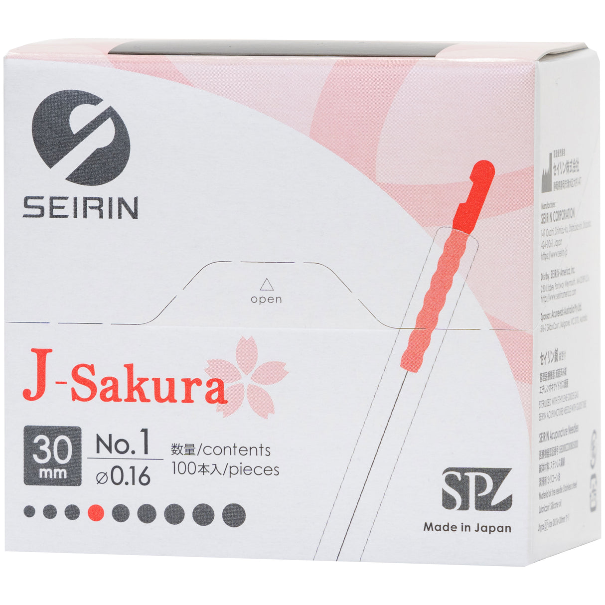 Seirin J-Type Sakura (Tube) - Akupunkturnål