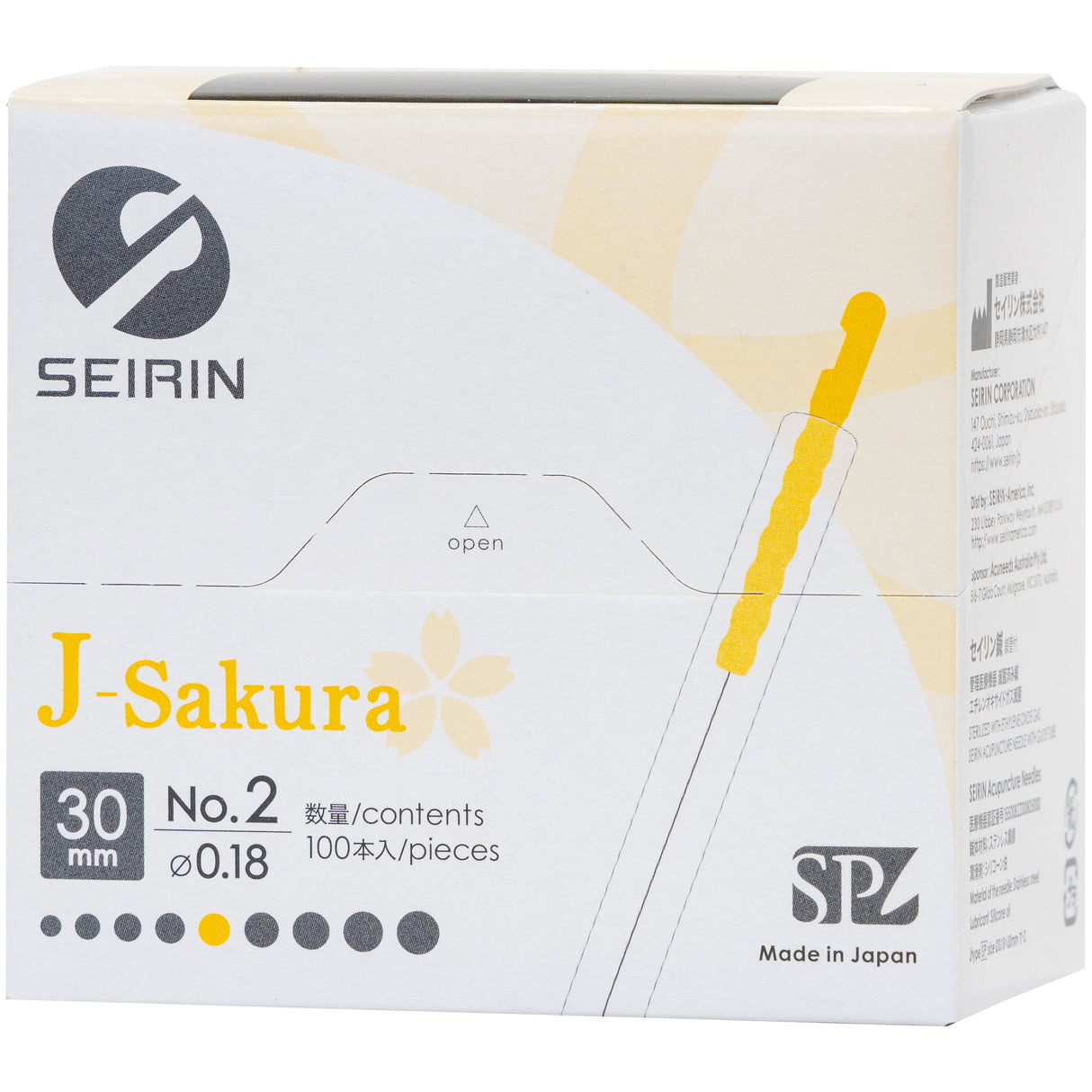 Seirin J-Type Sakura (Tube) - Akupunkturnål
