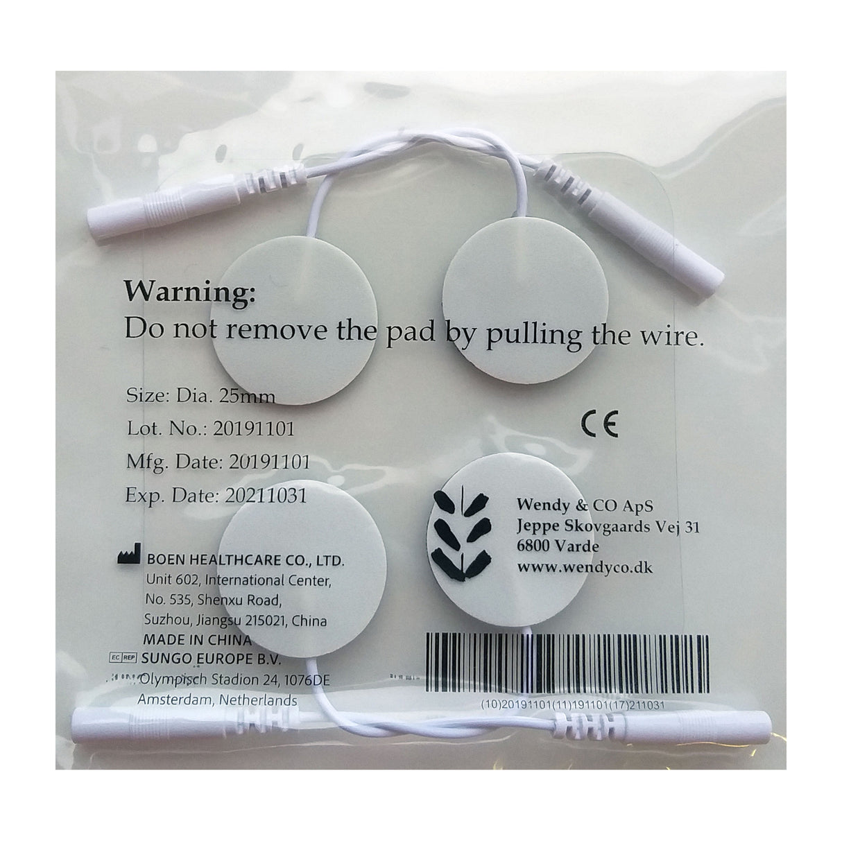 Elektroder 2,5 cm i diameter